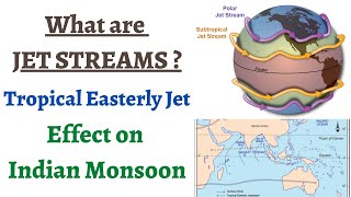 What are Jet Streams Polar amp SubTropical Jets How Tropical Easterly Jet affects Indian Monsoon [upl. by Enavi]