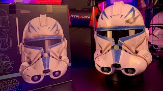 Star Wars The Black Series Clone Captain Rex 11 Helmet 360• Unboxing [upl. by Hayidah935]