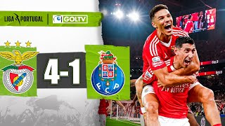 DOBLETE INFERNAL DEL FIDEO DI MARÍA EN EL CLÁSICO PORTUGUÉS  Benfica 41 Porto  Liga Portugal 2024 [upl. by Nacnud592]