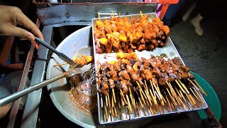 Philippines Street Food  Bopis and Litid on a stick  Beef Lungs and Tendon on stick  Dos Tres [upl. by Mandy689]