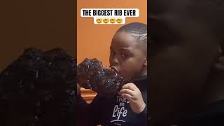 THE BIGGEST RIB EVER 🤤🤤🤤 hattiemariebbq dinorib bbq food [upl. by Yemane]