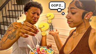 I PUT A TAMPON IN HIS FOOD PRANKGONE WRONG [upl. by Gareri]