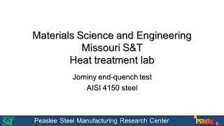 Jominy endquench test AISI 4150 [upl. by Johnathan]