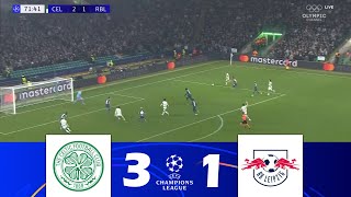 Celtic vs RB Leipzig 31  UEFA Champions League 202425  Match Highlights [upl. by Anuaik]