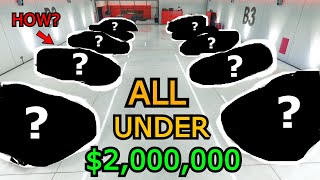 10 CARS FOR 2000000 GTA Online Budget Garage [upl. by Axela]