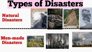 Types of disasters with their examplesNatural Disasters amp Menmade Disasters  Hindi [upl. by Broeder]