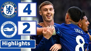 CHELSEA VS BRIGHTON  4 2   HIGHLIGHTS  PREMIER LEAGUE  PALMER HATRICK [upl. by Solim]