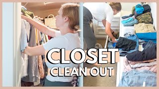 extreme CLOSET CLEANOUT 2022  decluttering amp organizing all of my clothes [upl. by Nelon]