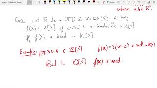 BMath Algebra III Rings and modules  Lecture 21 [upl. by Niawtna]