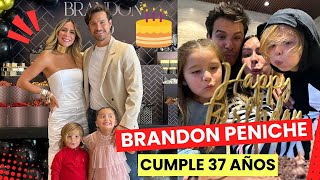 Brandon Peniche celebra cumpleaños 37 con Kristal Cid sus hijos y su papá Arturo Peniche [upl. by Nomolas]