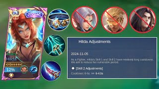 New Hilda Buffed New Meta 🔥 Hilda Build and Emblem 2024  Mlbb [upl. by Eoin]