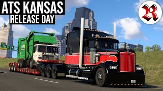 Kansas Release Day amp New FARM MACHINERY DLC  American Truck Simulator [upl. by Ahseile625]