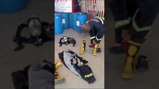 Demonstration of Donning and Doffing of the PPE and Breathing Apparatus [upl. by Horbal]