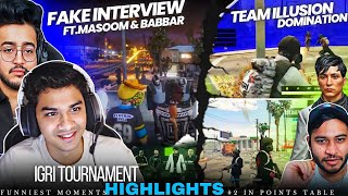 Team iLLusion 2🚀  Playoffs Day 1 Highlights  Fake Interview By Masoom And Babbar 😂 [upl. by Ahseiyk]