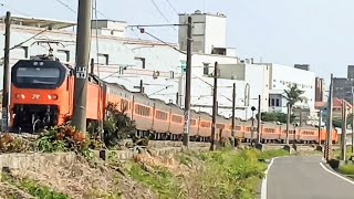 E500電力機車 商転投入！121次PP自強號TRA express train [upl. by Cibis]