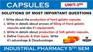 Capsules  ImpQue Solutions  Hard Gelatin Capsules Shell  Filling  Soft gelatin Production [upl. by Stallworth]