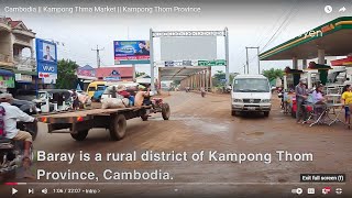 Cambodia  Kampong Thma Market  Kampong Thom Province [upl. by Shakespeare118]