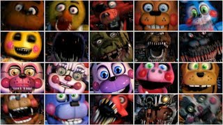 FNAF ULTIMATE CUSTOM NIGHT ALL JUMPSCARES [upl. by Yelnet]