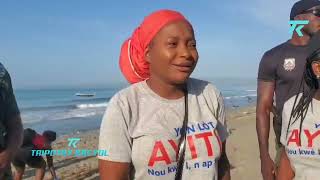 Anie Arlete debake okay li vin netoye plage gelée [upl. by Annahsor]