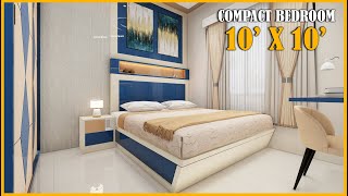 10 x 10 small bedroom design  colorful beautiful oasis bedroomdesign interiordesign bedroomdecor [upl. by Finnigan]