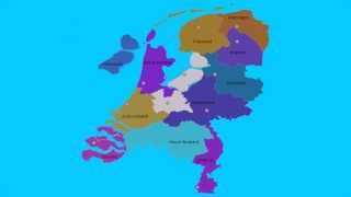 Topografie Provincies van Nederland en Hoofdsteden [upl. by Ailliw652]