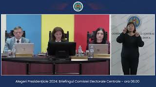 Alegeri Prezidențiale 2024 Briefingul Comisiei Electorale Centrale  ora 0800 [upl. by Greenstein]