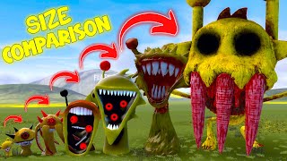 NEW SIZE COMPARISON SPRUNKI SIMON ALL PHASES 110 in Garrys Mod [upl. by Xyla]