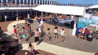 MSC Armonia Crew Pool Deck Entertainment  Crew Entertainment Pool Deck [upl. by Ajani]