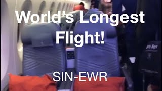 Going on the World’s Longest Flight  SQ22 SIN  EWR [upl. by Nhtanhoj]