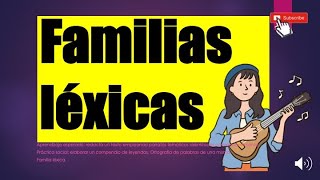 FAMILIAS LEXICAS  5 DE PRIMARIA  ESPAÑOL [upl. by Ragas369]