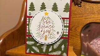 Trevis’ October 8 2024 Stampin’ Up Quick Christmas Card  Festive Words [upl. by Donaugh]