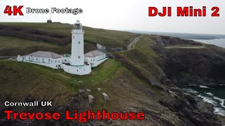 DJI Mini 2  Padstow  Trevose Lighthouse  Cornwall  4k Drone Photography [upl. by Nauqad]