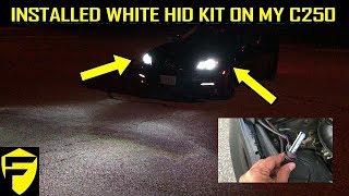 INSTALL HID KIT ON MERCEDES C250 C300 [upl. by Eyahsal245]