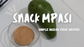 SNACK MPASI ALPUKAT DAN BISKUIT  MUDAH PRAKTIS ENAK HANYA 5 MENIT [upl. by Eiclehc]