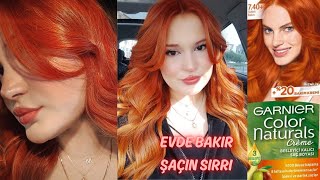 Bakır saç boyama evde en iyi bakır tonunu elde ettim❤️‍🔥sultan bakırı❤️‍🔥 [upl. by Nerrad]