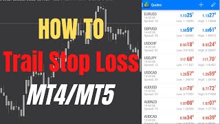 How to trail stop loss on mt4 and mt5 manually to protect profits  Forex Made Simple🔥 [upl. by Nolyar552]