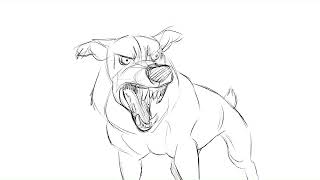 Snarling dog animation [upl. by Jannelle]