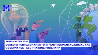 Aperimaster UNIUD 2024  Corso di perfezionamento in Environmental Social and Governance [upl. by Burnley]