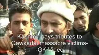 Kashmir pays tributes to Gawkadal massacre victims [upl. by Sinoda]