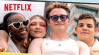 The Heartstopper Cast At Pride in London 🍂🌈  Netflix [upl. by Nafis471]