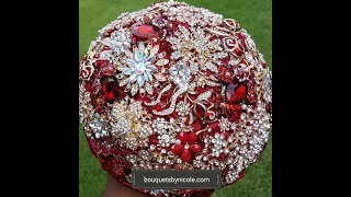 DIY Brooch Bouquet l RUBY l Wedding project l Bridal Bouquet Flowers [upl. by Nahgaem504]