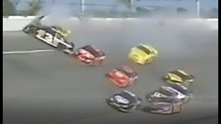 Dale Earnhardt Fatal Crash w Dale Jr MRN Interview  Full Speed Replays Better Audio [upl. by Earal433]