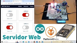 Automatiza Tu Hogar con ESP32 Control y Monitoreo Web  Arduino en PlatformIO [upl. by Kiona]