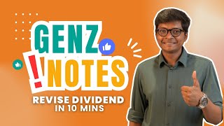 GenZ Notes  Revise Dividend in 10 Minutes Before Exam Day  CA Inter Law Jan  May  Sep 2025 [upl. by Ytisahcal]