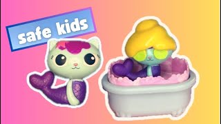 Unbox MerCat Bathroom Gabbys Dollhouse Toy Unboxing Learning Kids Safe Educational Toddler [upl. by Akirre]