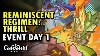 Reminiscent Regimen Thrill Day 1 Event Guide  Genshin Impact [upl. by Kecaj]