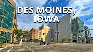 Des Moines Iowa 🇺🇸 4k Walking Tour and Travel Vlog of Iowa Capital City’s Downtown [upl. by O'Gowan]