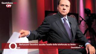 BerlusconiTarantini ascolta laudio della telefonata su Belén [upl. by Annorah]