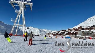 4K  Ski ASMR  Courchevel to Val Thorens ski trip  The World largest Ski area  French Alps 🇫🇷 [upl. by Darrick330]