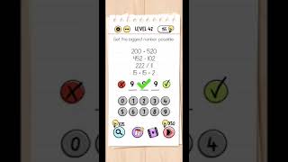 Brain Test Level 42 Get the biggest number possible 200520 452102 22211 15×15×2 braintest brain [upl. by Nuahsor334]